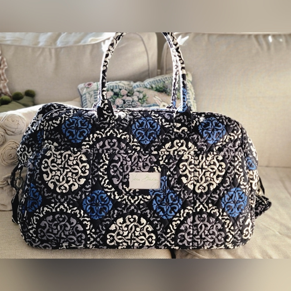 Vera Bradley Blue and Black Patterned Bag